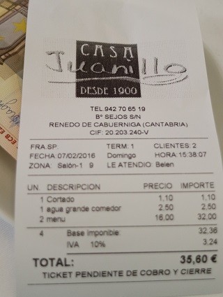 Casa Juanillo restaurante Renedo de Cabuerniga