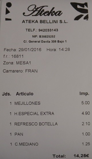 Cafeteria Ateka Bellini Santander