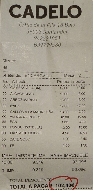 Cadelo restaurante Santander Rio de la Pila