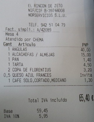 Restaurante en Rincon de Zeto Somo Cantabria