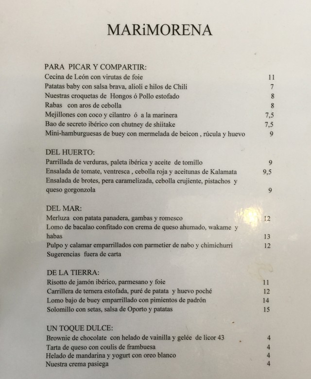 Restaurante la Marimorena Santander