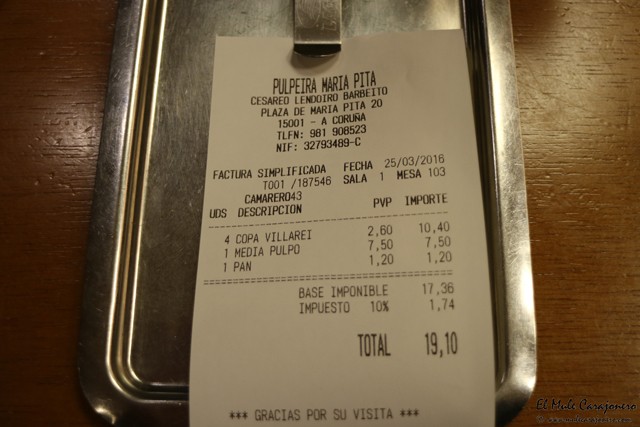Pulperia Pulpeira Maria Pita Coruña Galicia