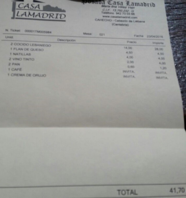 Restaurante Lamadrid Cahecho Liebana Cantabria