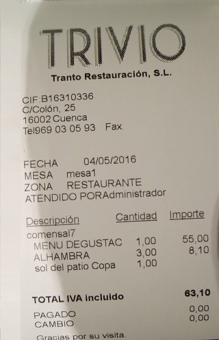 Cuenca restaurante Trivio