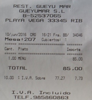 Restaurante Gueyu Mar Ribadesella Asturias