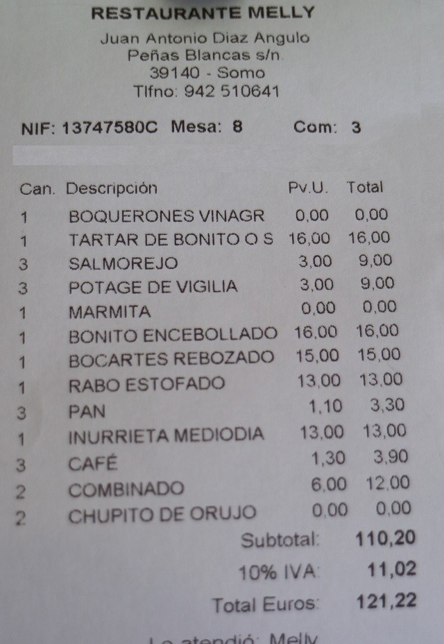 Restaurante Melly Somo Cantabria