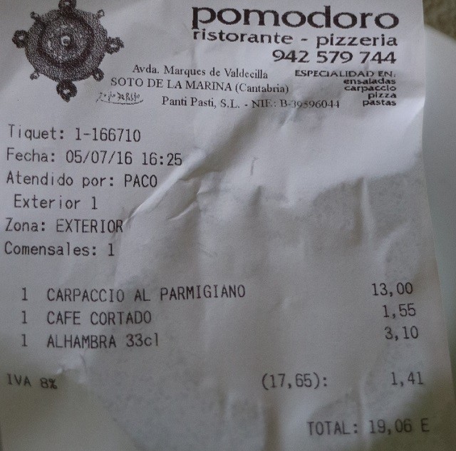Pizzeria Pomodoro Soto de la marina Cantabria