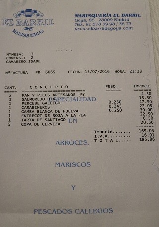 Restaurante el Barril Madrid