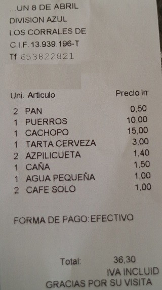 Restaurante un 8 de abril Corrales de Buelna