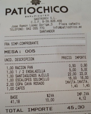 Restaurante Patiochico Santander