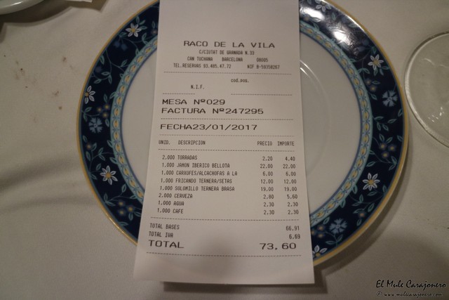 Raco de la vila Barcelona restaurante