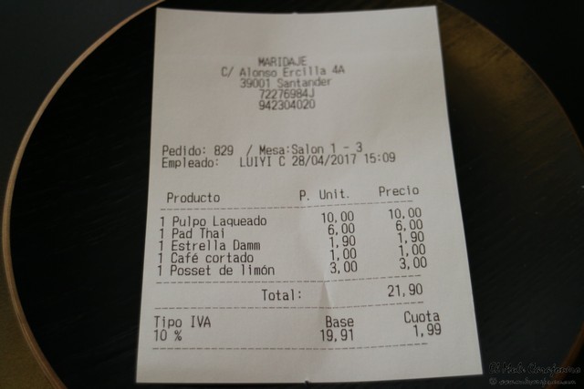 Maridaje restaurante Santander