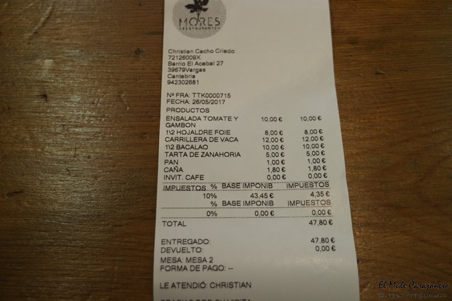 Cantabria Vargas Restaurante Mores