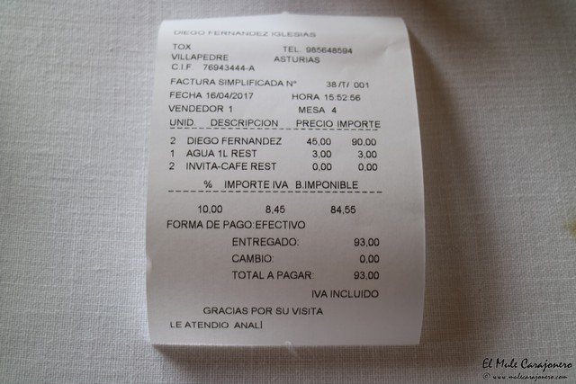 restaurante regueiro tox asturias