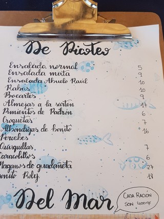Lista Precios Chiringuito Puntal 2018