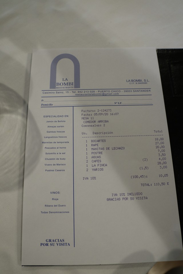 Restaurante La Bombi Santander