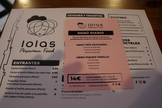 Santander Lolas Peruvian Food