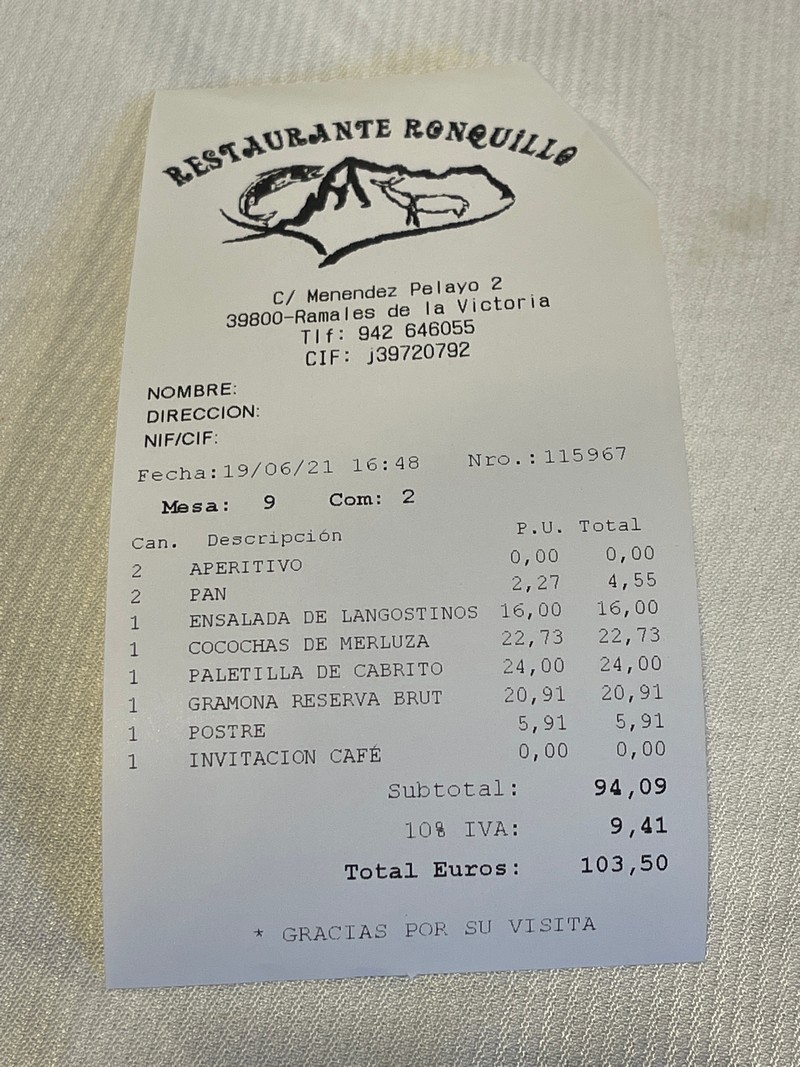 Restaurante Ronquillo Ramales de la Victoria