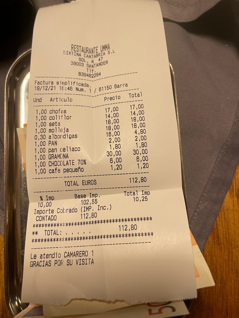 restaurante Umma Santander