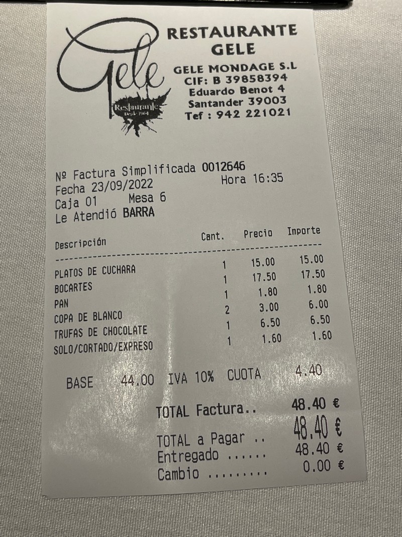 Restaurante Gele Santander
